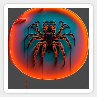 Tarantula Neon Sign Sticker